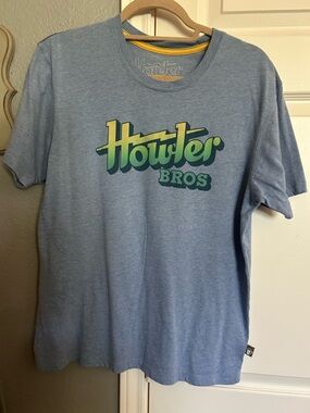 Howler Brothers Men's Short Sleeve Logo T-Shirt in Heather Blue sz Medium